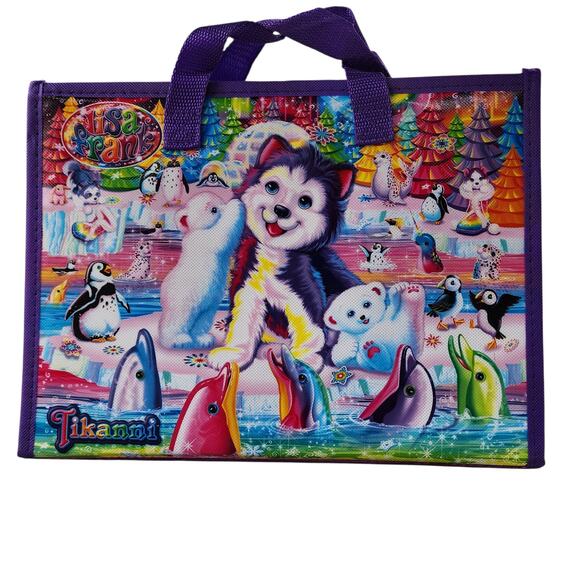 Lisa Frank Vibrant Multicolor Tikanni Wolf Art Activity Tri Fold Binder Set - Picture 4 of 13